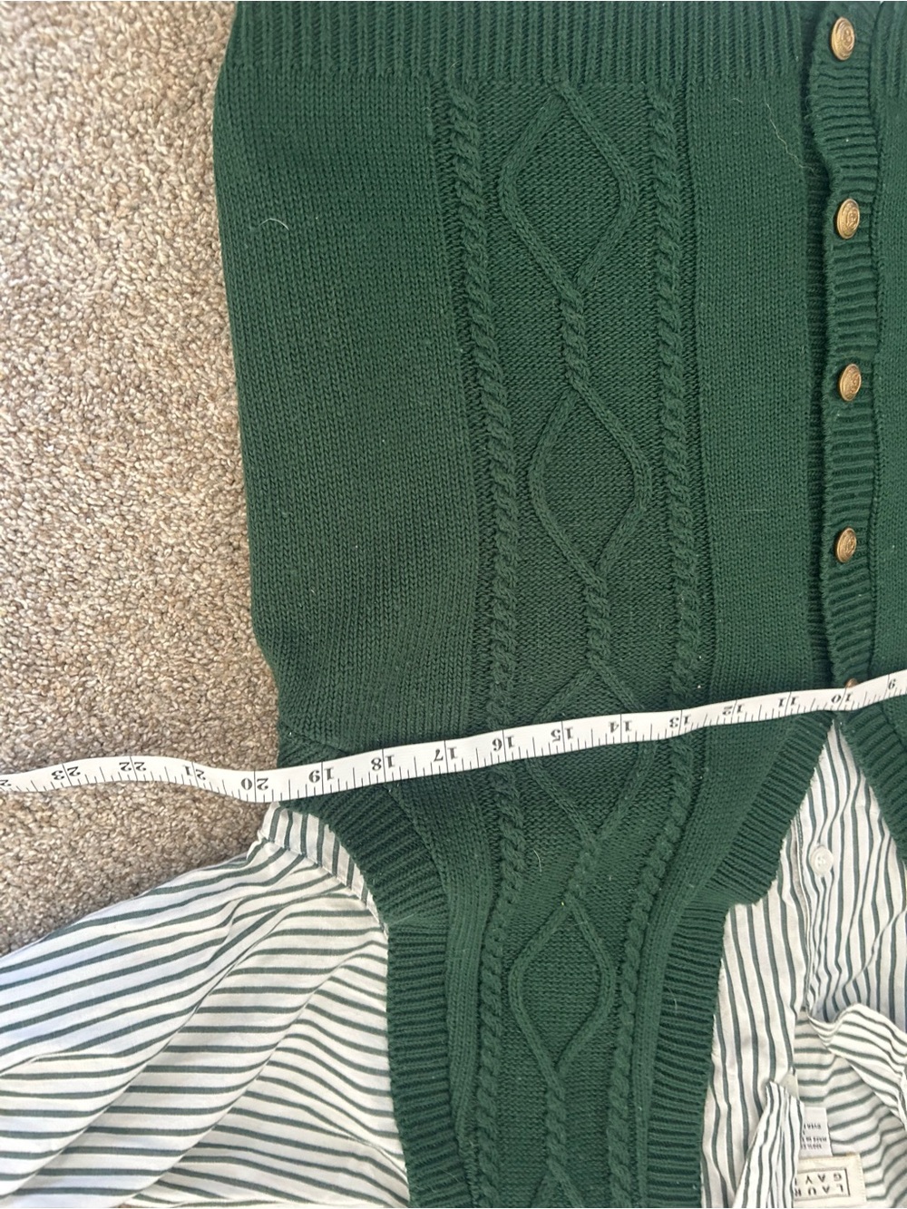 VTG Laura Gayle cotton button front shirt and matching sweater vest set L - Picture 5 of 6